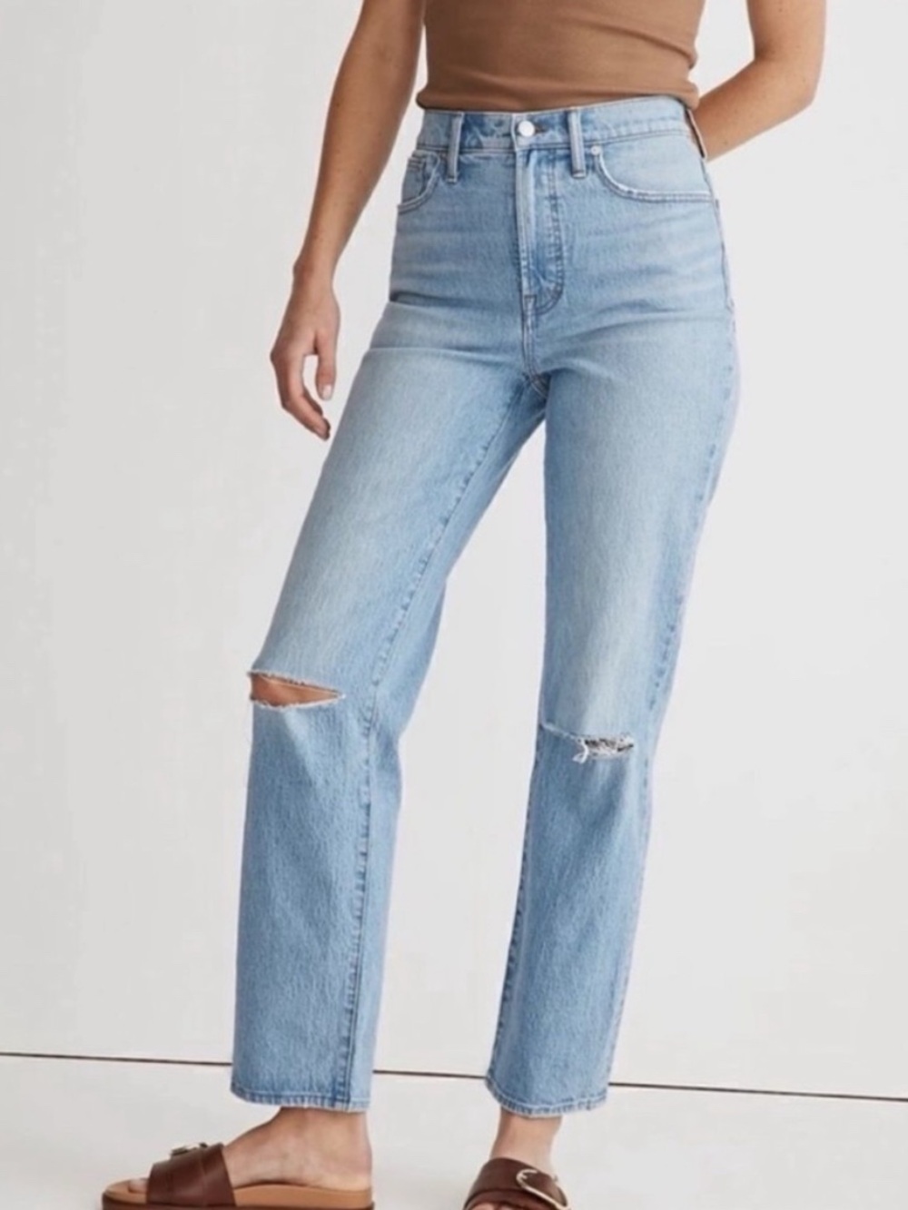NWOT Madewell Light Wash Distressed The Perfect Vintage Jean